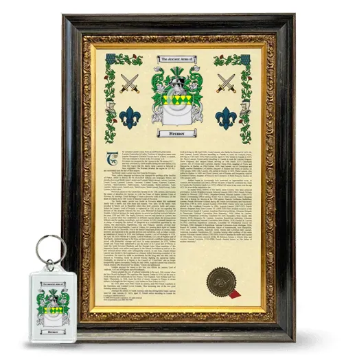 Hermer Framed Armorial History and Keychain - Heirloom
