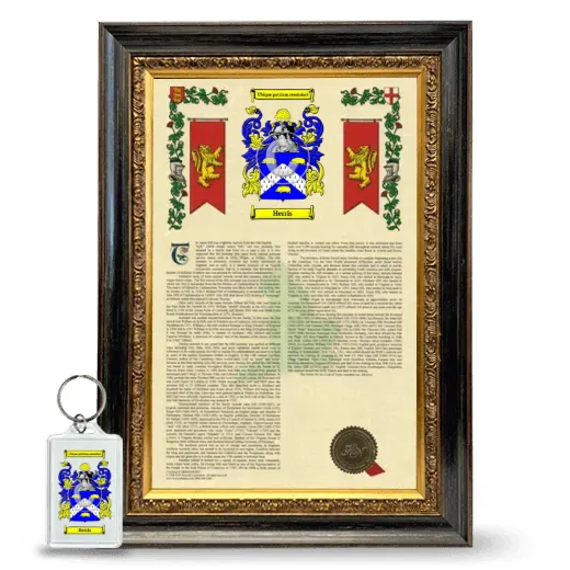 Herris Framed Armorial History and Keychain - Heirloom