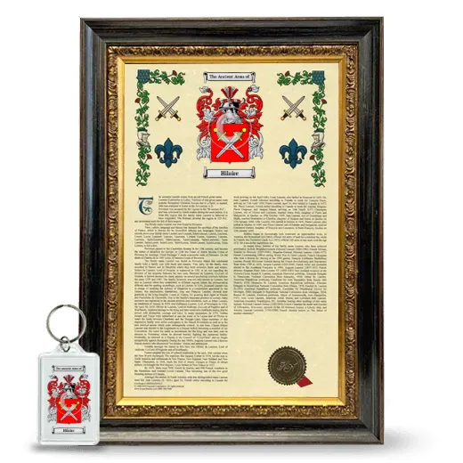 Hilaire Framed Armorial History and Keychain - Heirloom