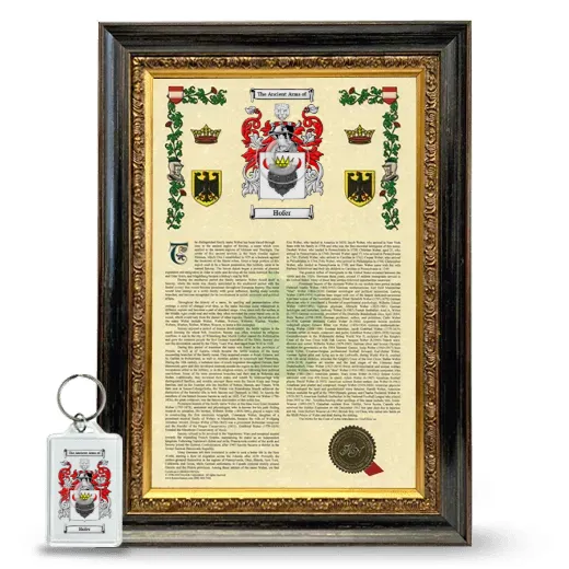 Hofer Framed Armorial History and Keychain - Heirloom