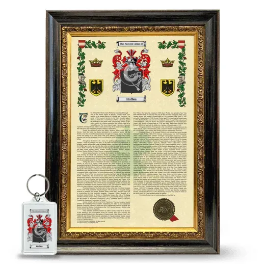Hoffen Framed Armorial History and Keychain - Heirloom