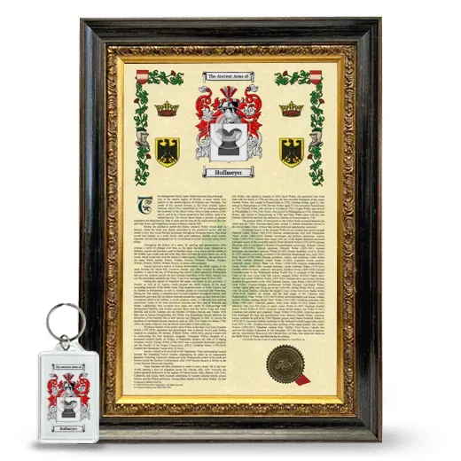 Hoffmeyer Framed Armorial History and Keychain - Heirloom