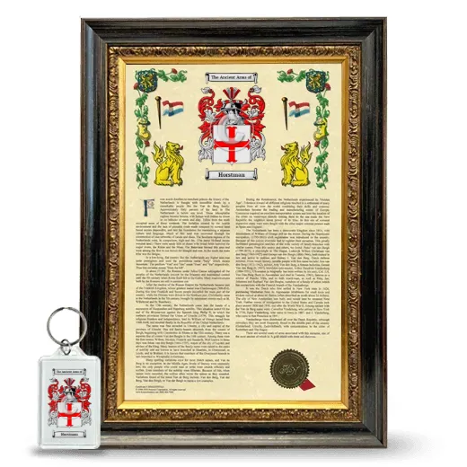 Horstman Framed Armorial History and Keychain - Heirloom
