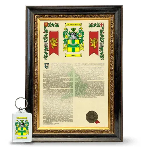 Hose Framed Armorial History and Keychain - Heirloom