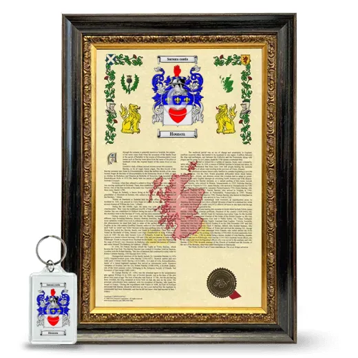 Housen Framed Armorial History and Keychain - Heirloom