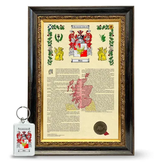 Huis Framed Armorial History and Keychain - Heirloom