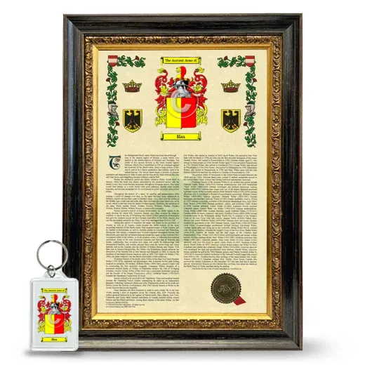 Ifan Framed Armorial History and Keychain - Heirloom
