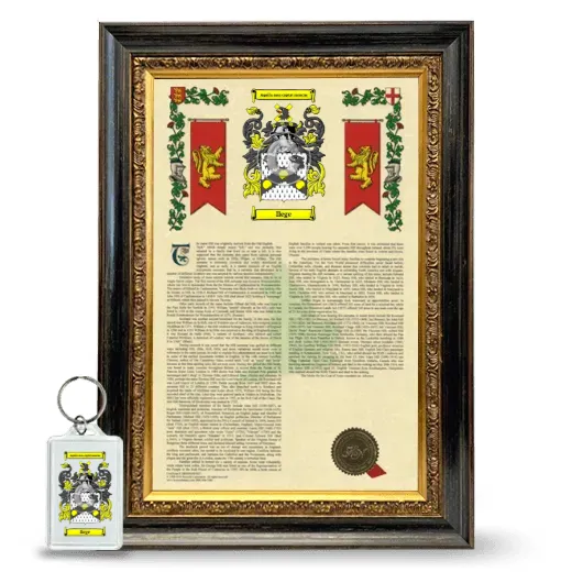Ilege Framed Armorial History and Keychain - Heirloom