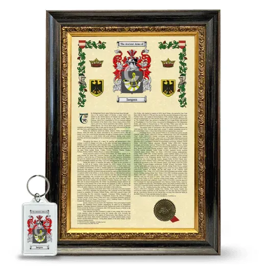 Jaegers Framed Armorial History and Keychain - Heirloom