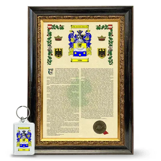 Jahn Framed Armorial History and Keychain - Heirloom