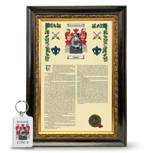 Jamme Framed Armorial History and Keychain - Heirloom