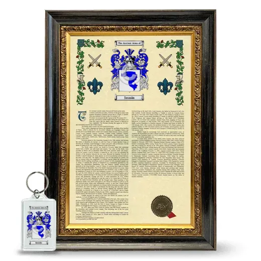 Jasmin Framed Armorial History and Keychain - Heirloom