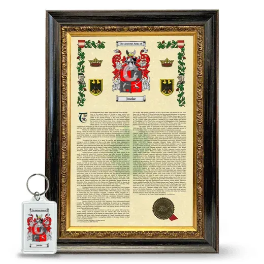 Jesche Framed Armorial History and Keychain - Heirloom