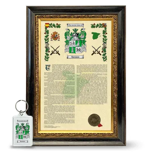 Karranza Framed Armorial History and Keychain - Heirloom