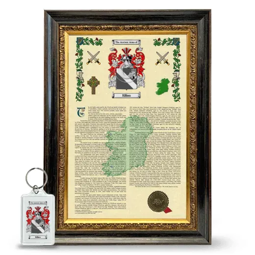 Kilian Framed Armorial History and Keychain - Heirloom