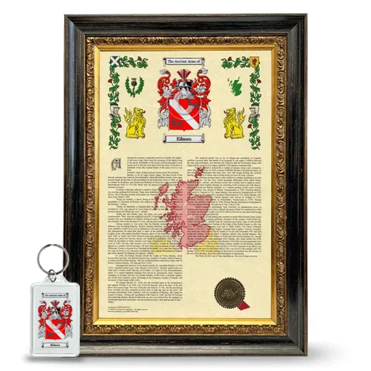 Kilman Framed Armorial History and Keychain - Heirloom