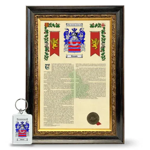 Kimmis Framed Armorial History and Keychain - Heirloom