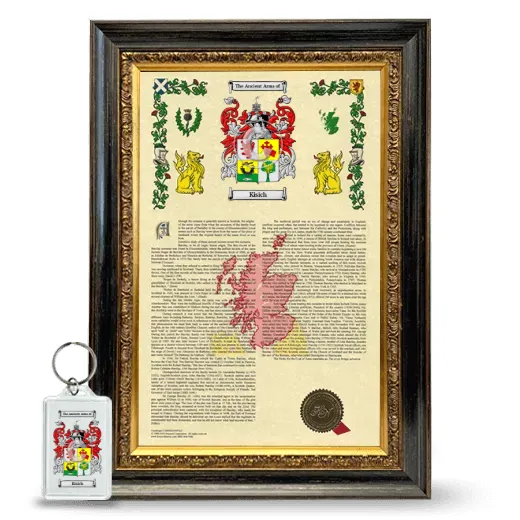 Kisich Framed Armorial History and Keychain - Heirloom