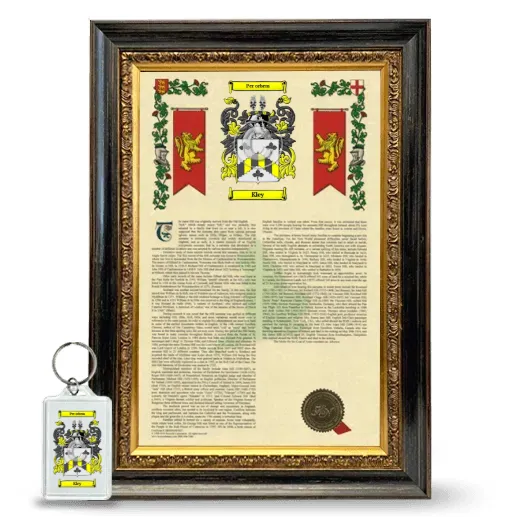 Kley Framed Armorial History and Keychain - Heirloom