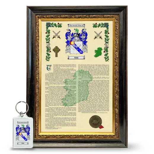 Koin Framed Armorial History and Keychain - Heirloom