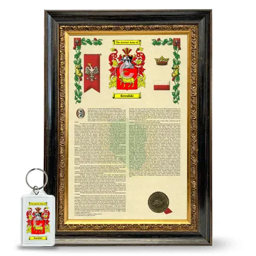 Kowalski Framed Armorial History and Keychain - Heirloom