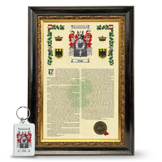 Krugg Framed Armorial History and Keychain - Heirloom
