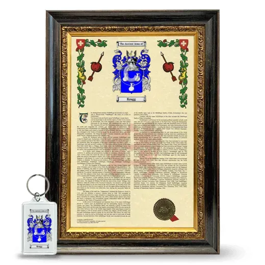 Krugg Framed Armorial History and Keychain - Heirloom