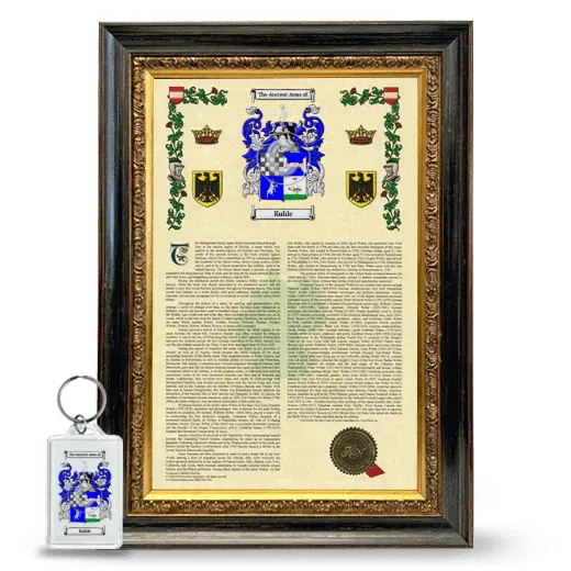 Kuhle Framed Armorial History and Keychain - Heirloom