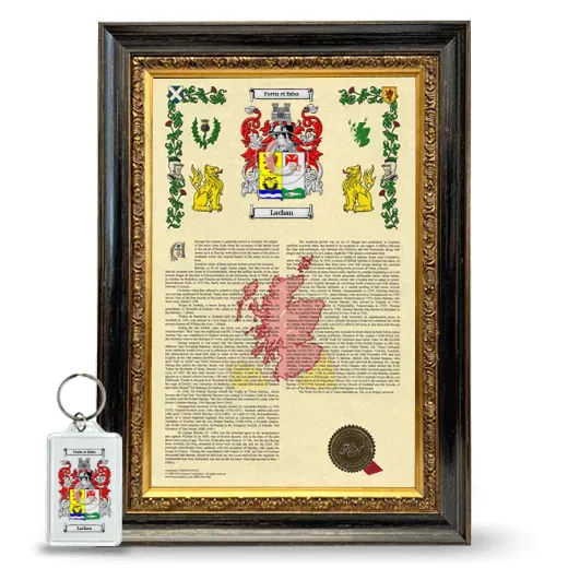 Lachan Framed Armorial History and Keychain - Heirloom