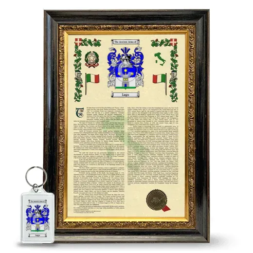 Lagu Framed Armorial History and Keychain - Heirloom