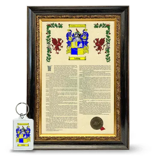 Laking Framed Armorial History and Keychain - Heirloom
