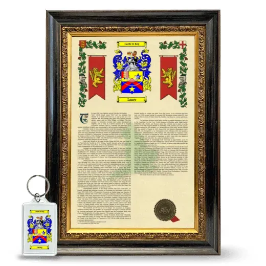 Laney Framed Armorial History and Keychain - Heirloom