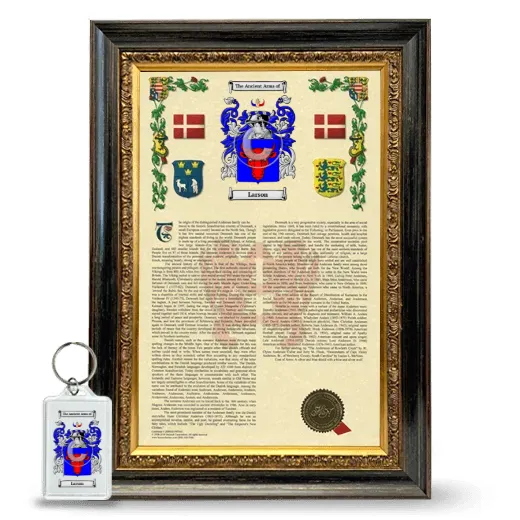 Larson Framed Armorial History and Keychain - Heirloom