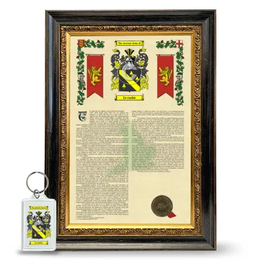Le carier Framed Armorial History and Keychain - Heirloom