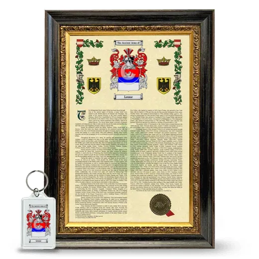 Leone Framed Armorial History and Keychain - Heirloom