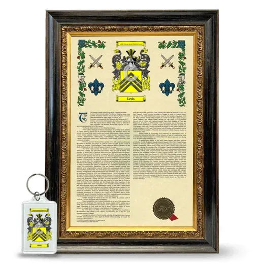 Levis Framed Armorial History and Keychain - Heirloom