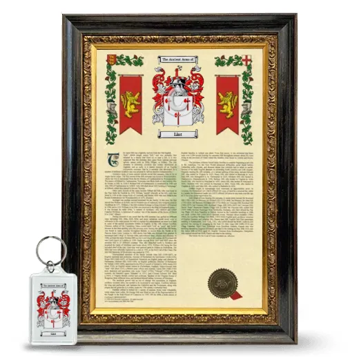Lint Framed Armorial History and Keychain - Heirloom