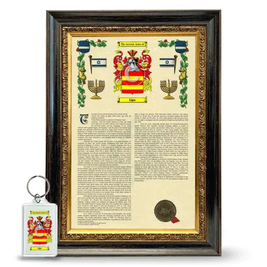 Lipe Framed Armorial History and Keychain - Heirloom
