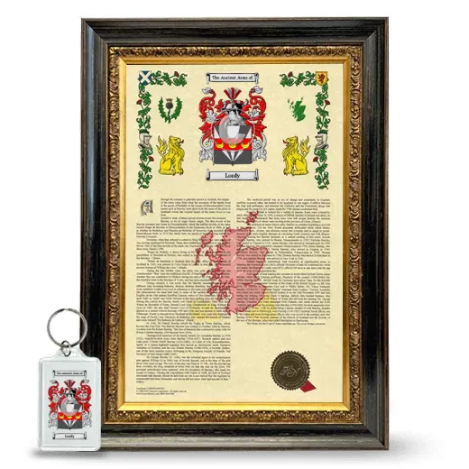 Lordy Framed Armorial History and Keychain - Heirloom