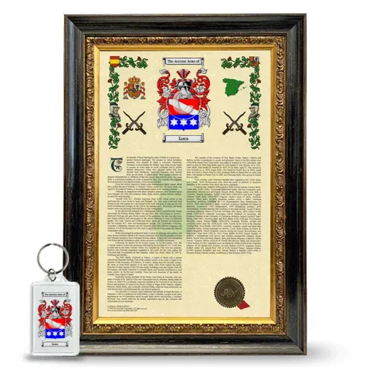 Luca Framed Armorial History and Keychain - Heirloom