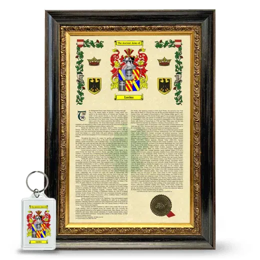 Lucius Framed Armorial History and Keychain - Heirloom