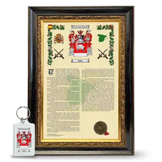 Luna Framed Armorial History and Keychain - Heirloom