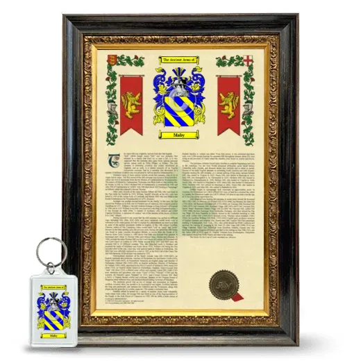 Maby Framed Armorial History and Keychain - Heirloom