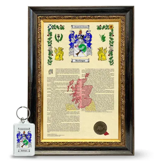MacGregor Framed Armorial History and Keychain - Heirloom