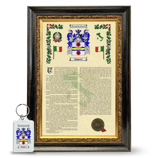 Magnotti Framed Armorial History and Keychain - Heirloom