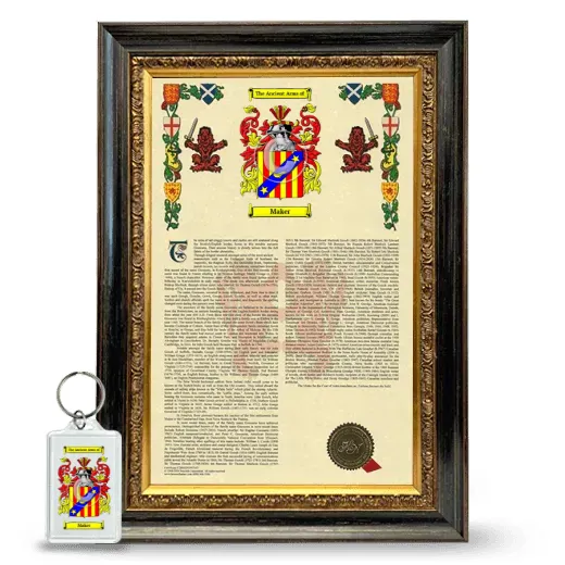 Maker Framed Armorial History and Keychain - Heirloom