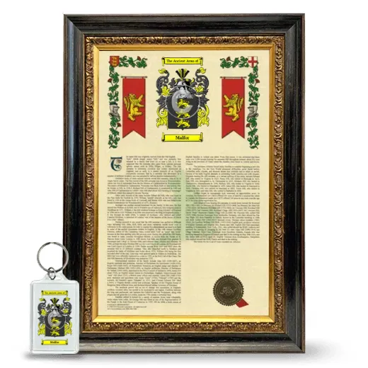 Malfor Framed Armorial History and Keychain - Heirloom