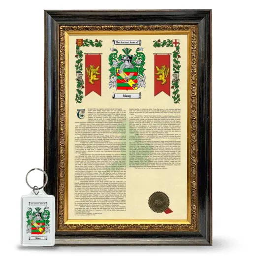 Mang Framed Armorial History and Keychain - Heirloom