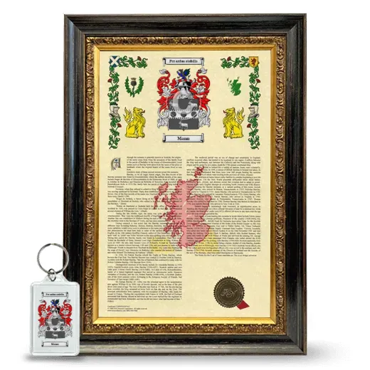 Mann Framed Armorial History and Keychain - Heirloom