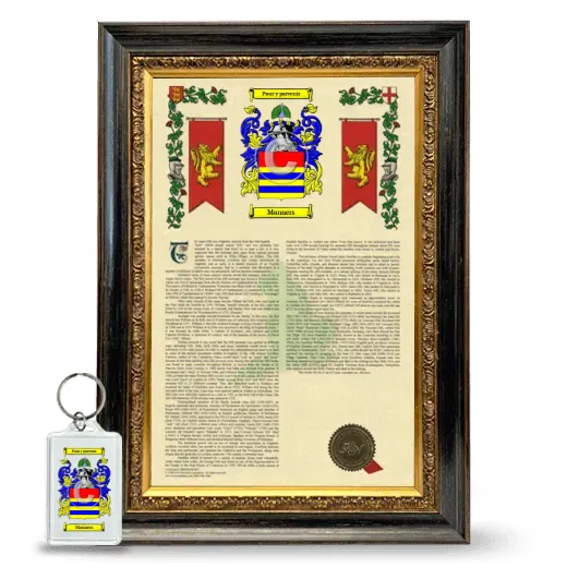 Manners Framed Armorial History and Keychain - Heirloom
